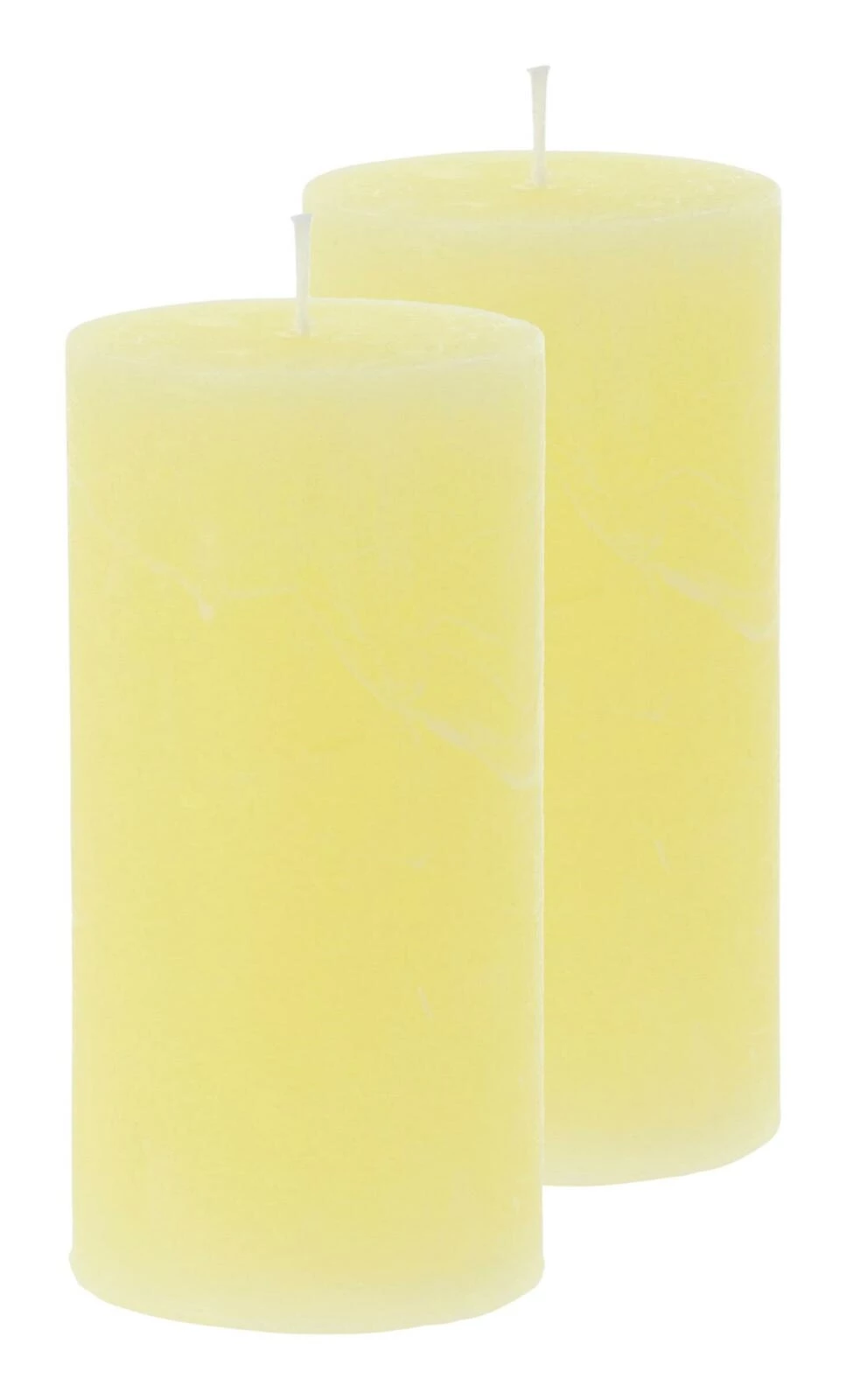 Zylinderkerze RR pastellgelb 5 × 10 cm