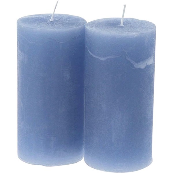 Bougie givre bleu fumée 5 × 10 cm