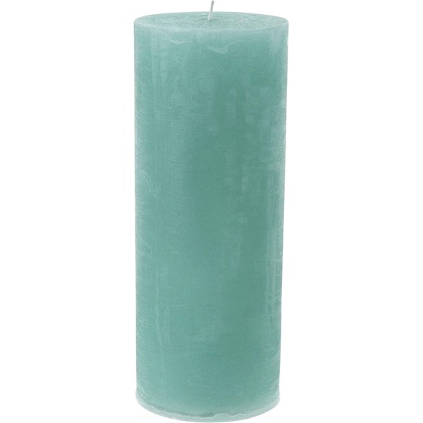 Bougie givre vert jade 7 × 18 cm