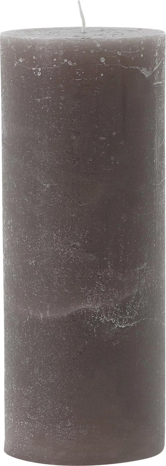 Zylinderkerze RR leinen 7 × 18 cm