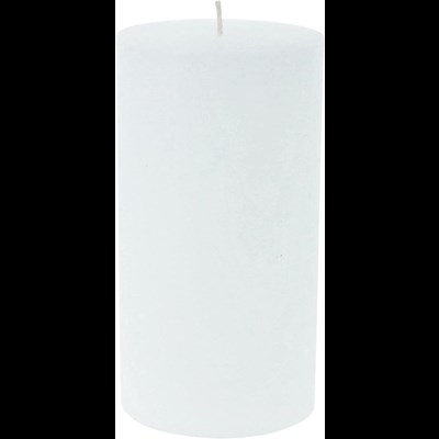 Bougie givre blanc 8 × 15 cm