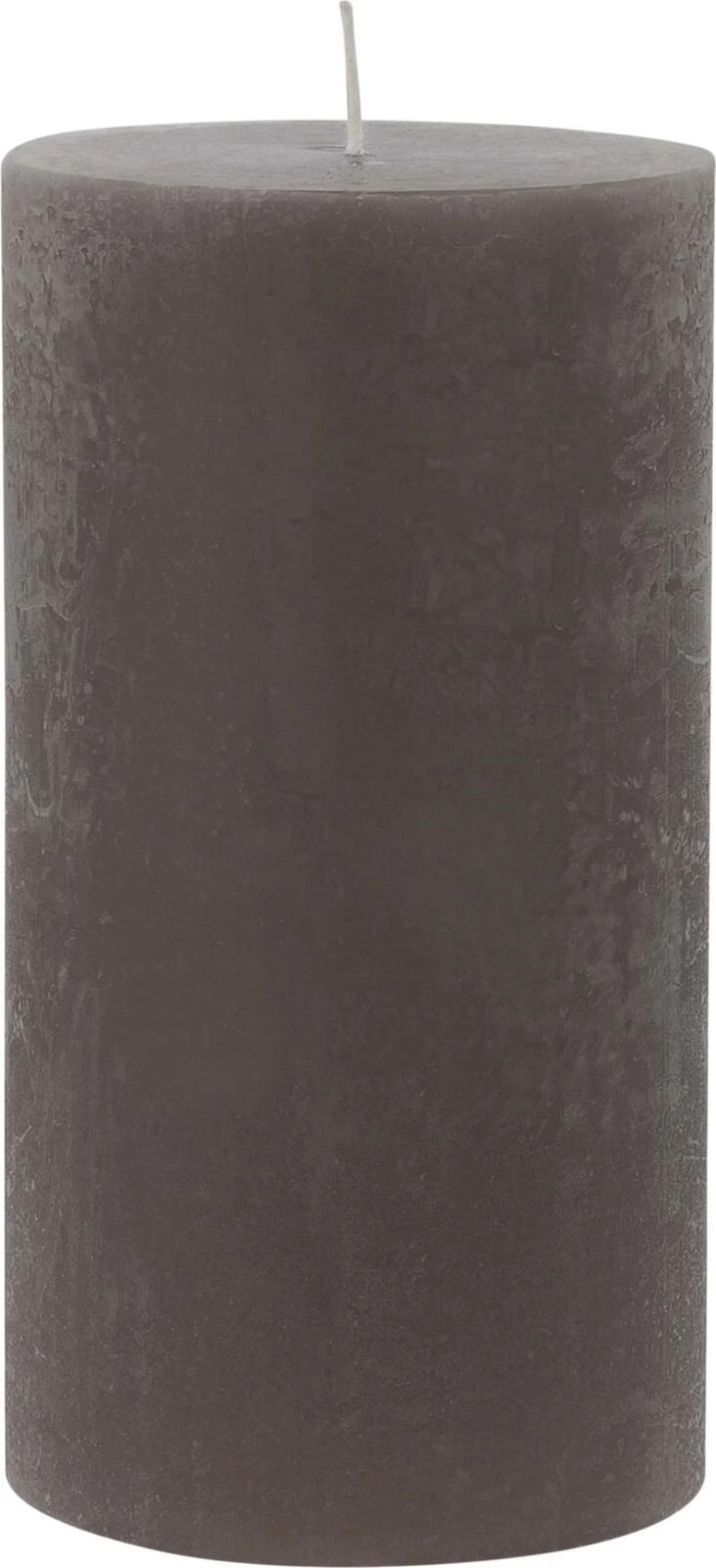 Raureifkerze leinen 8 × 15 cm