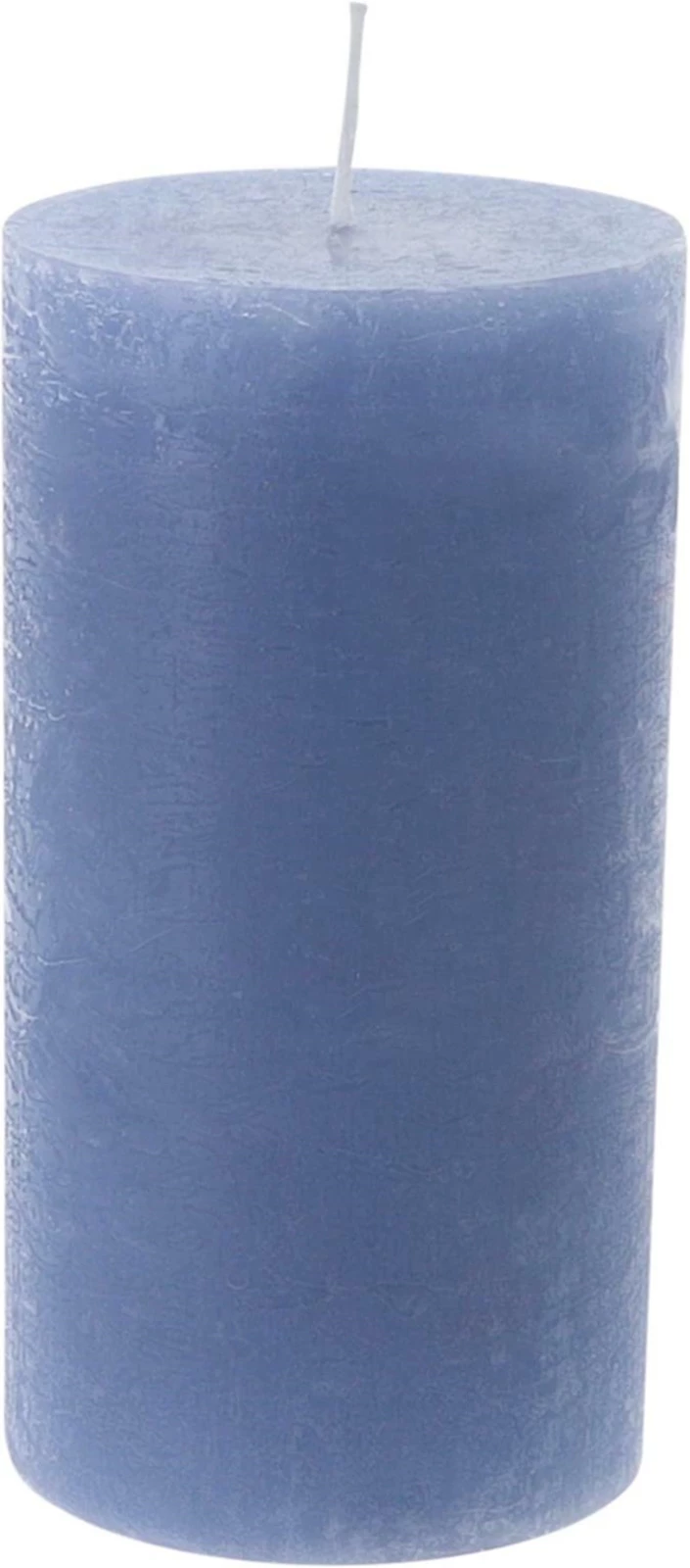 Bougie givre bleu fumeé 8 × 15 cm