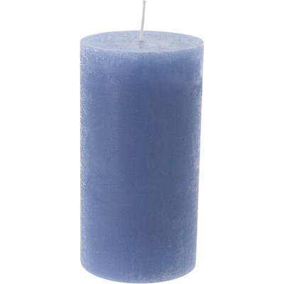 Bougie givre bleu fumeé 8 × 15 cm