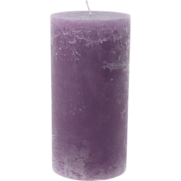 Raureifkerze violett 9 × 18 cm