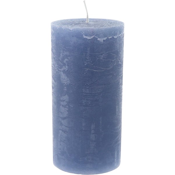 Bougie givre bleu fumée  9 × 18 cm