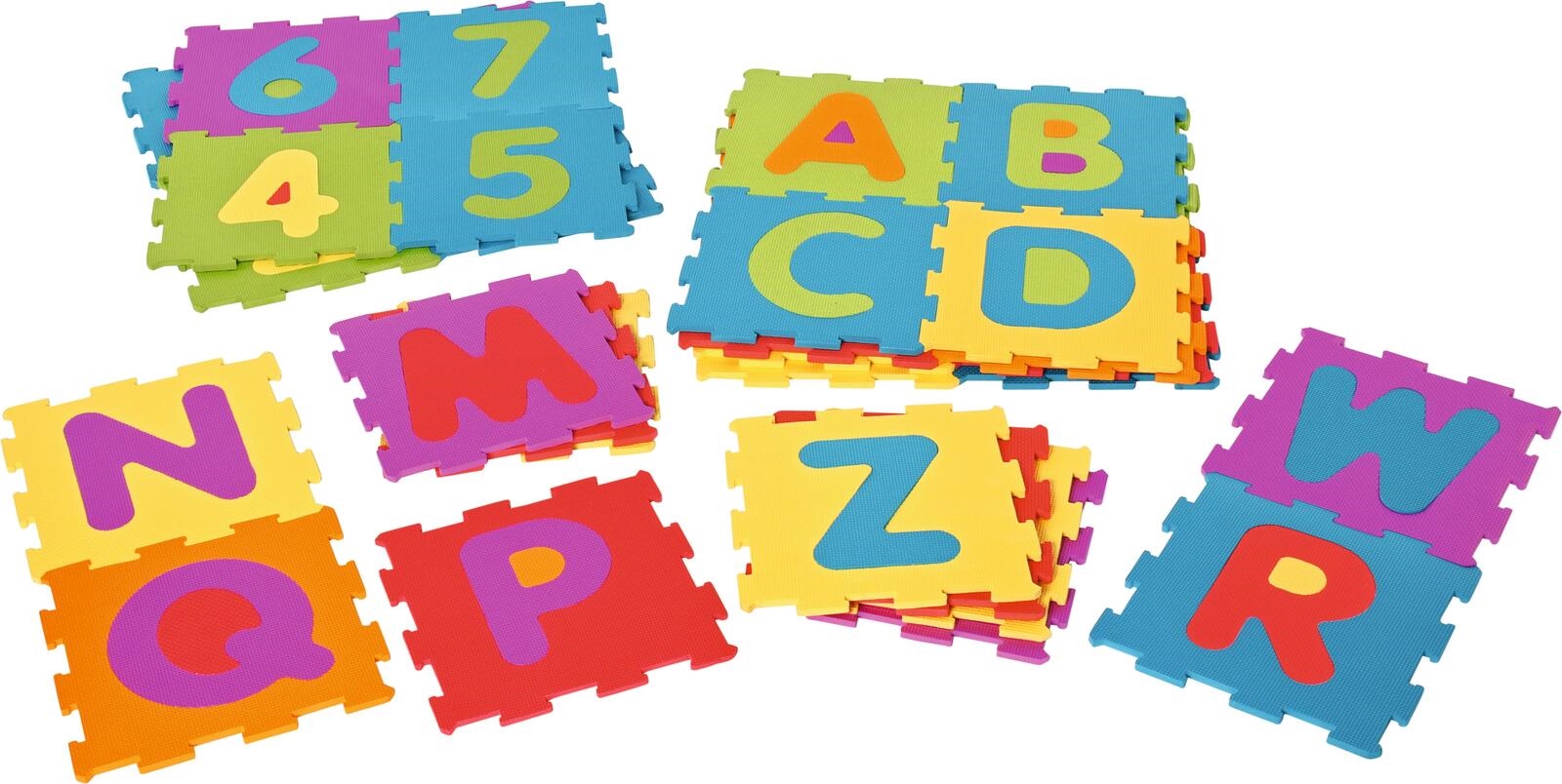ABC PUZZLE Matte Kinder Lernspiele Zahlen und Buchstaben Schaumstoffteppich 