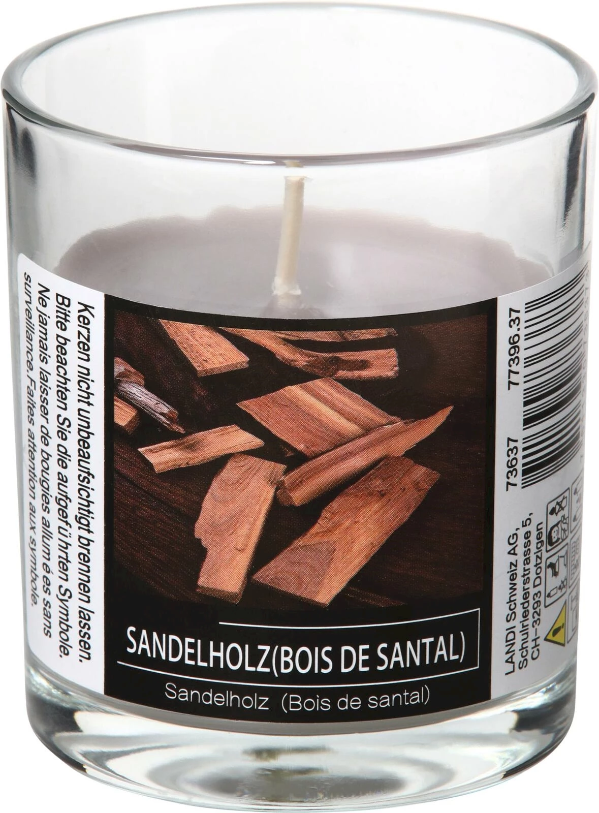 Duftkerze Glas Sandelholz