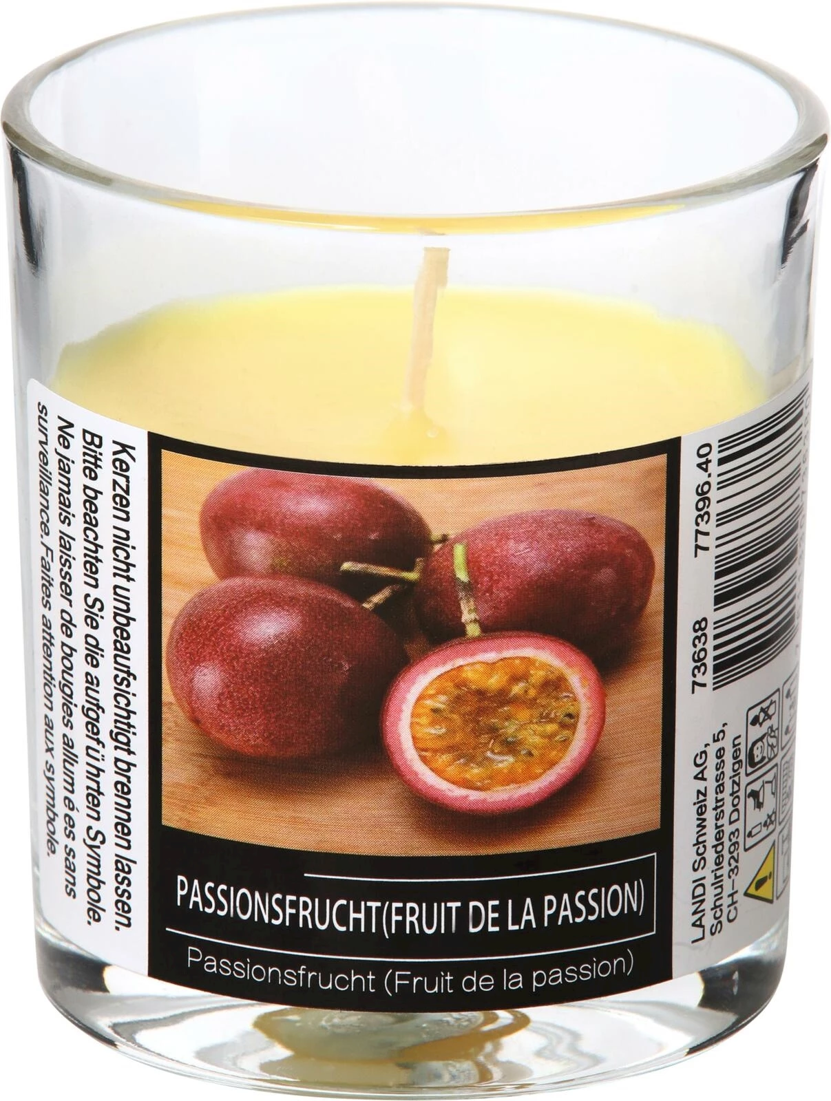 Duftkerze Glas Passionsfrucht