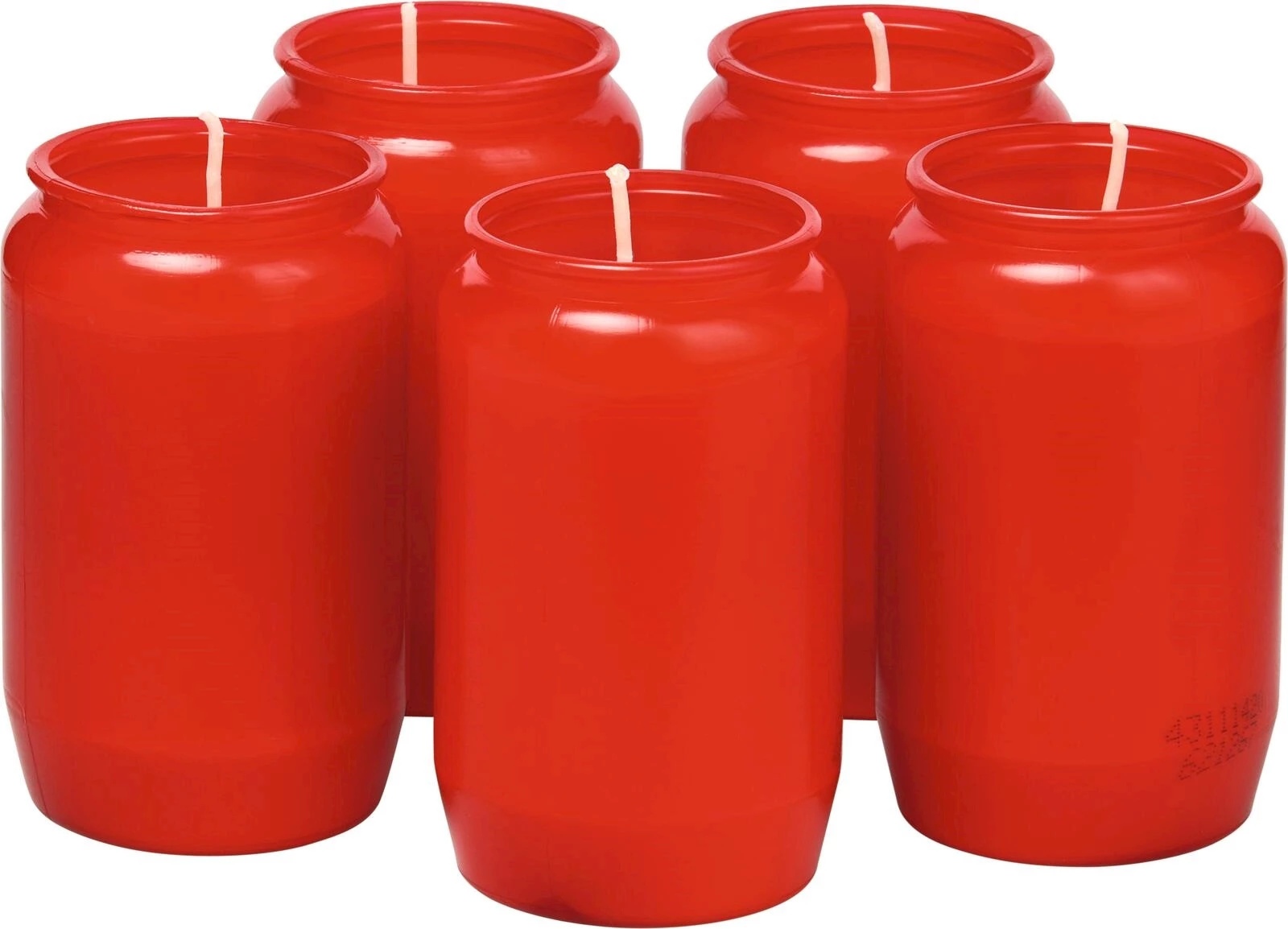 Grabkerze Öllicht 5 Stk rot