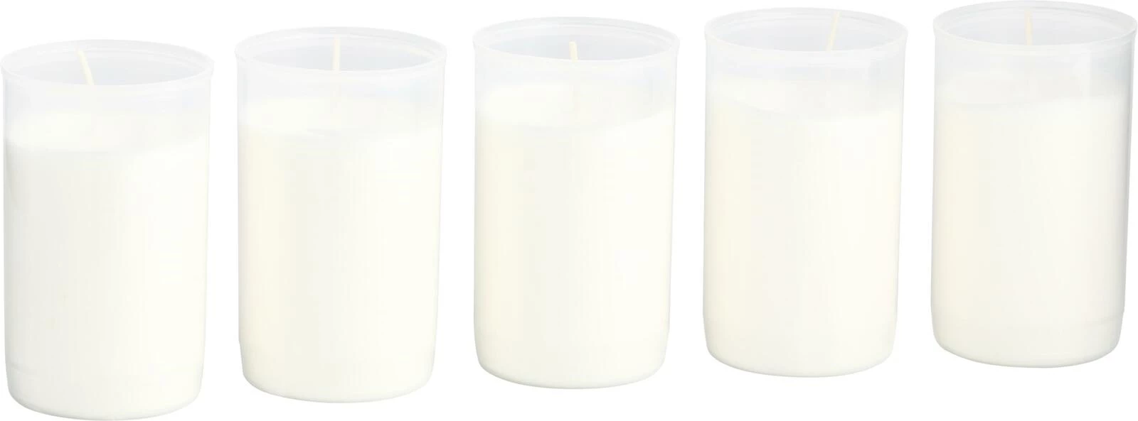 Grabkerze Öllicht 5 Stk weiss