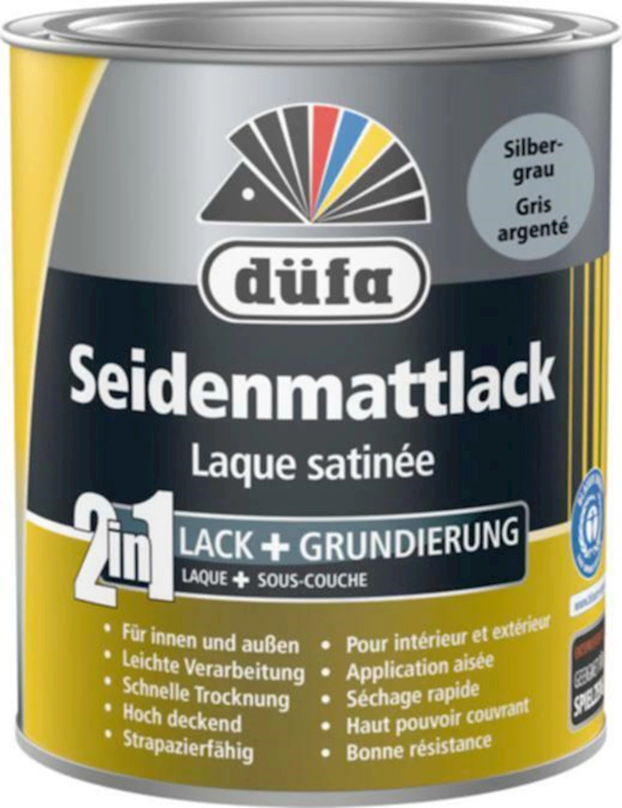 Acryll. Seidenm. Silbergrau 375 ml
