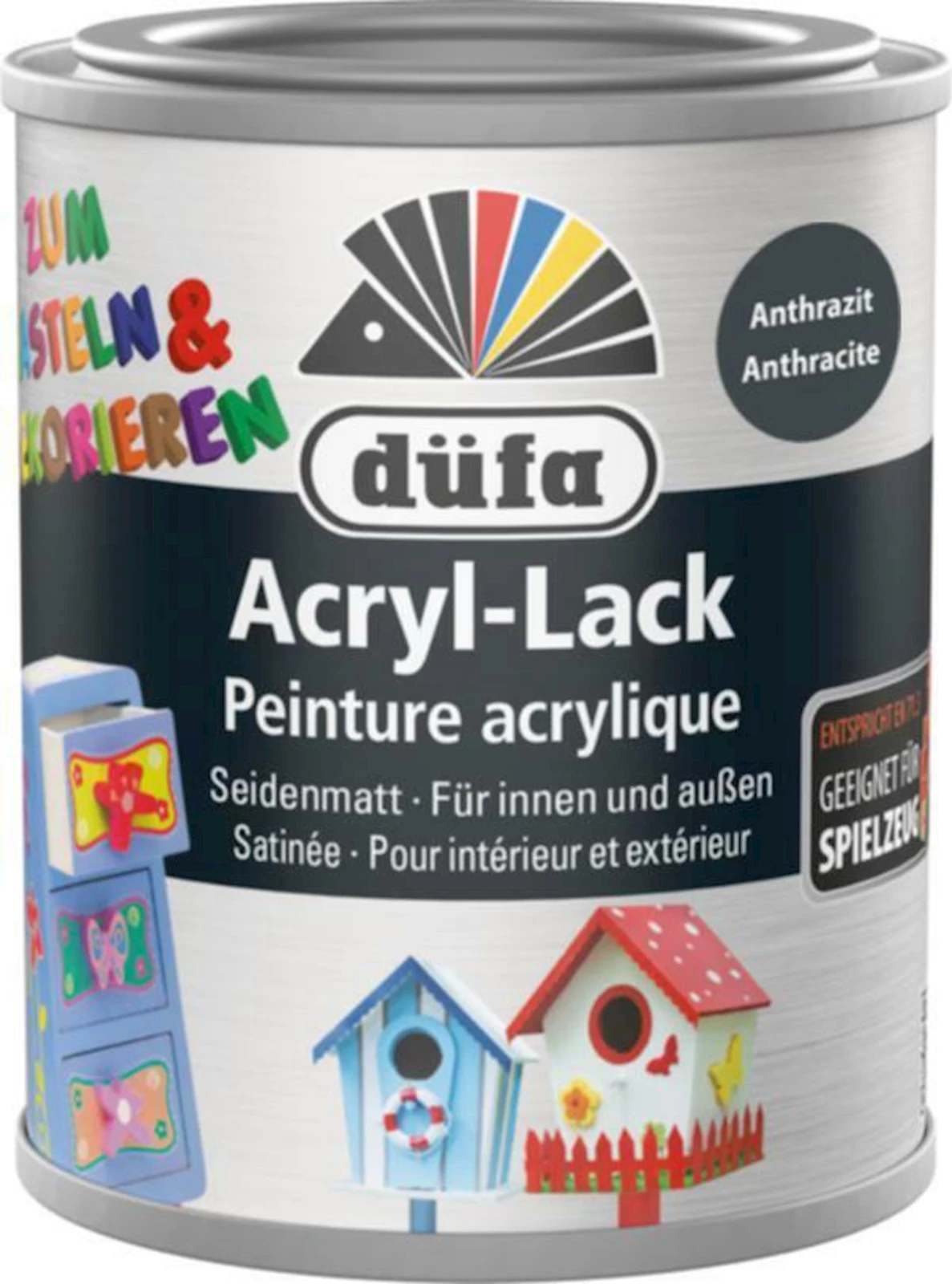 Acryl-Bastellack anthrazit 125 ml