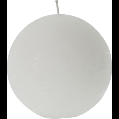 Bougie boule blanc 8×8 cm