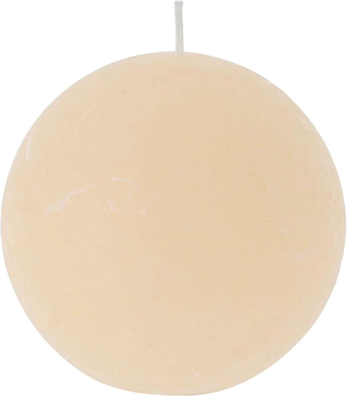 Raureifkerze Kugel champagner 8×8cm