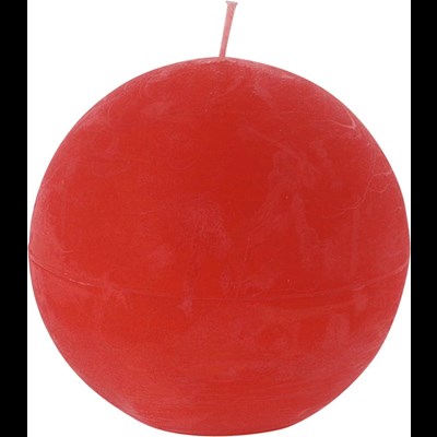 Bougie boule rouge 8×8 cm