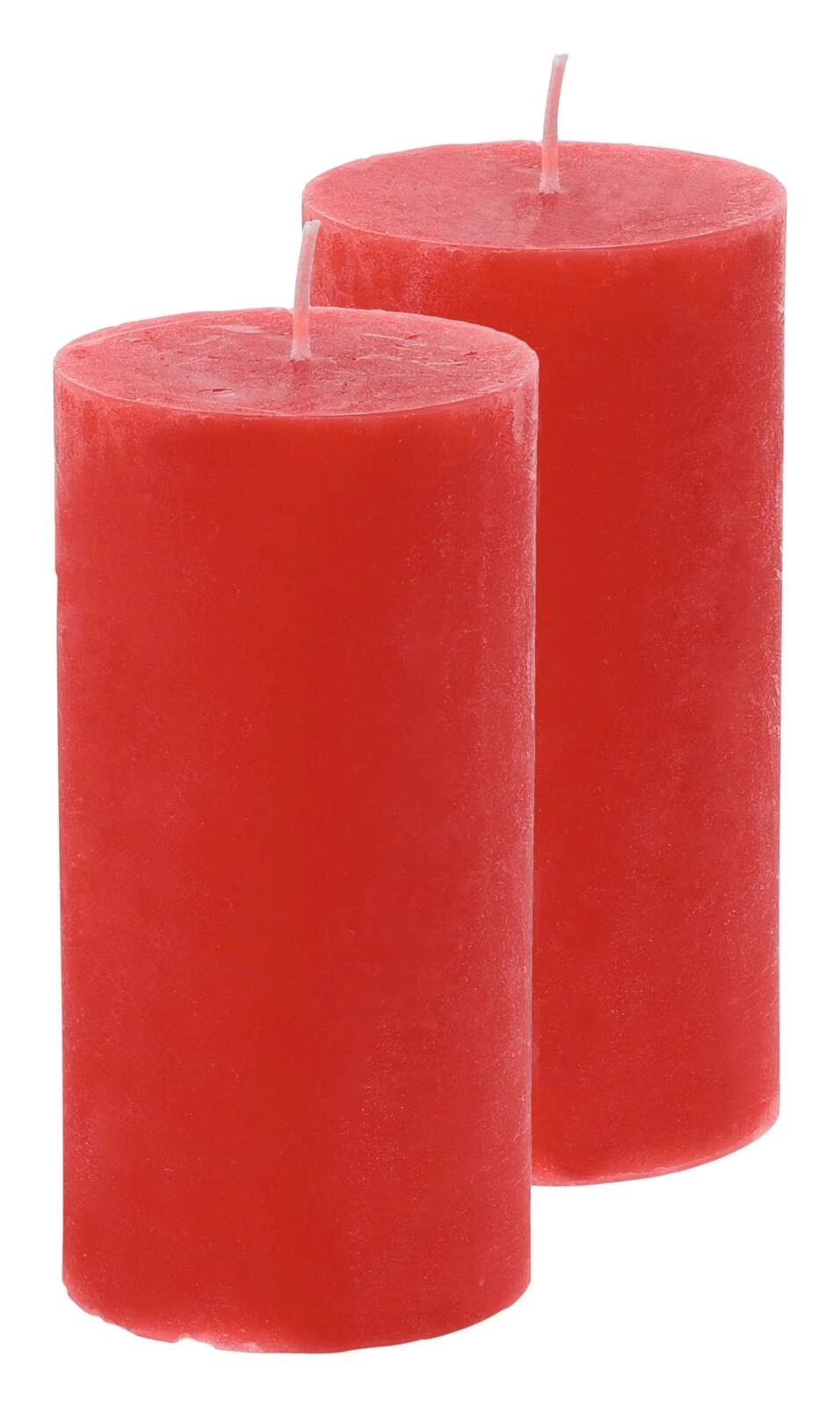 Raureifkerze Zylinder rot 5×10cm