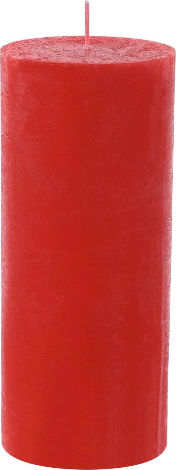 Raureifkerze rot 6 × 14 cm
