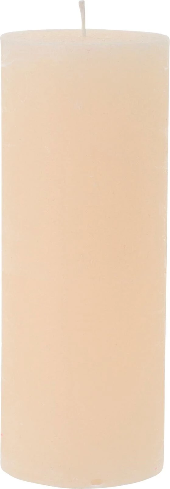 Raureifkerze champagner 7×18 cm