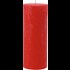 Bougie givrée rouge 7 × 18 cm