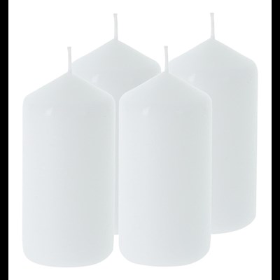 Bougie cylindrique blanc 5 × 10 cm