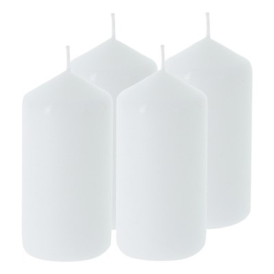 Bougie cylindrique blanc 5 × 10 cm
