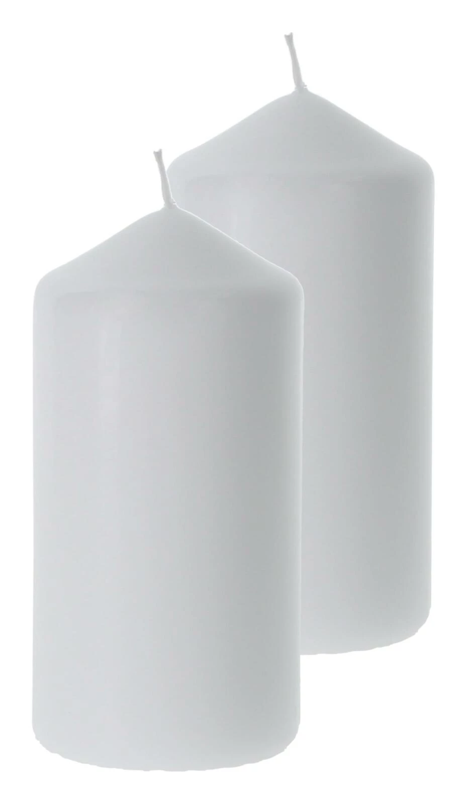 Zylinderkerze weiss 6 × 12 cm