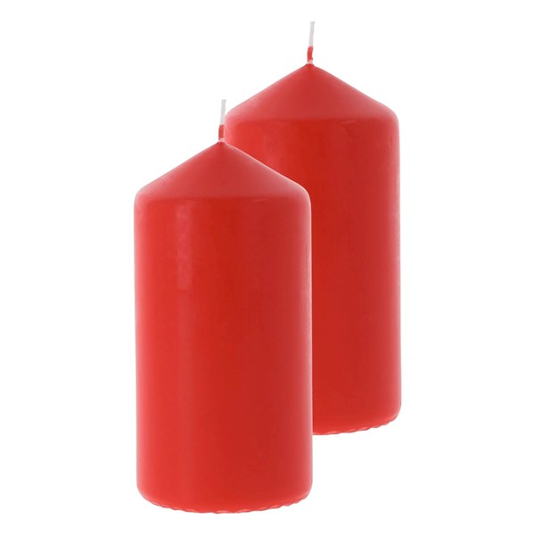 Zylinderkerze rot 6 × 12 cm