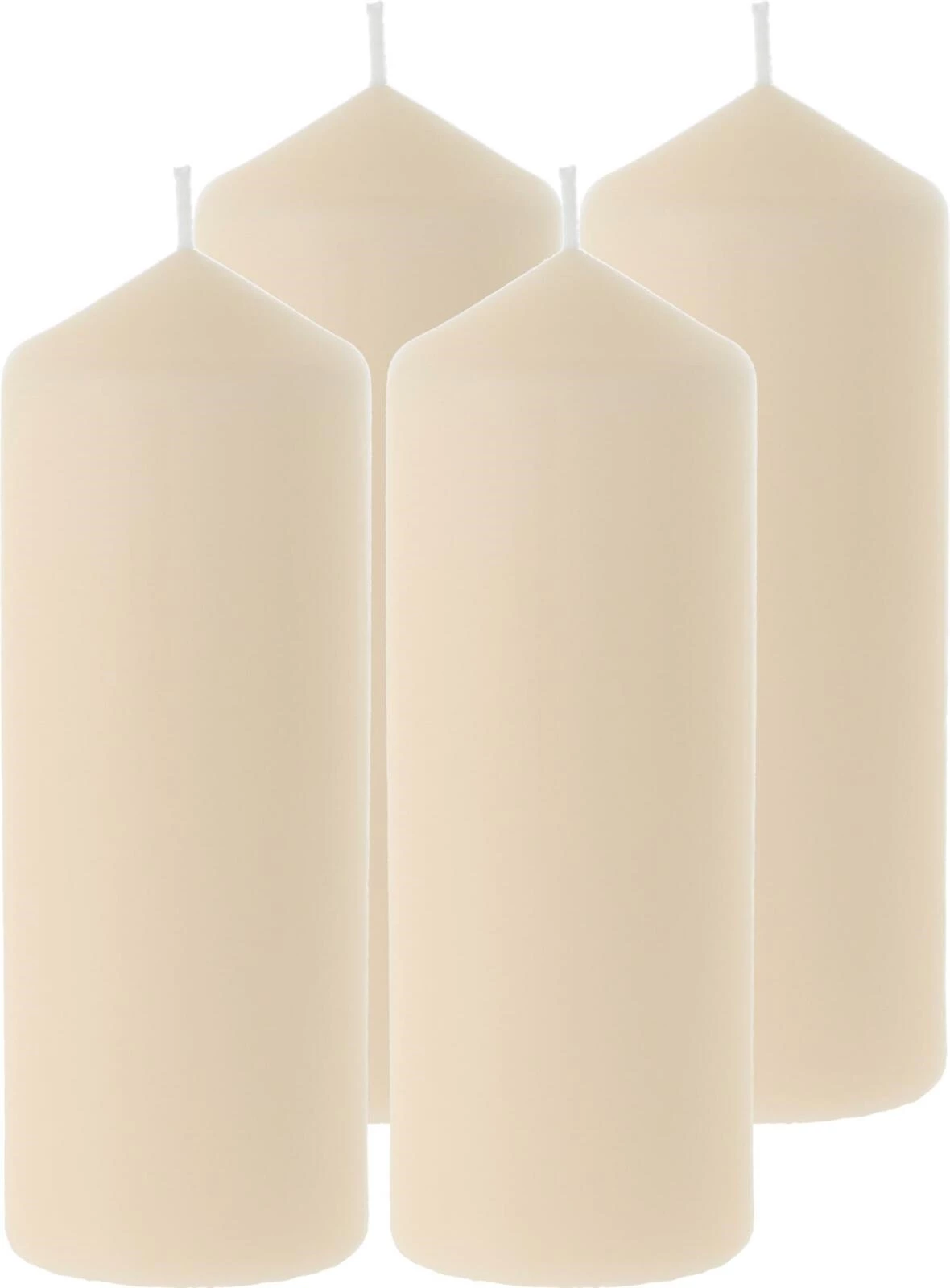 Bougie cyl. champagne 6×16,5 cm