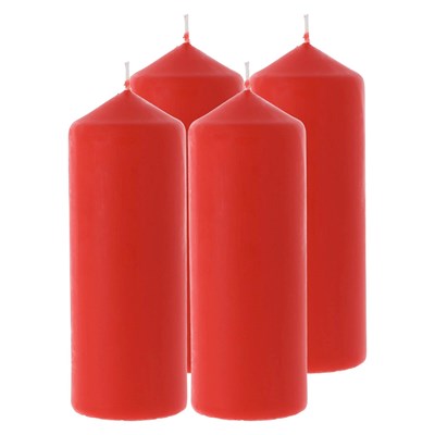 Zylinderkerze rot 6 ×16,5 cm