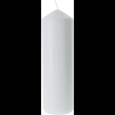 Bougie cylindrique blanc 8 × 25 cm