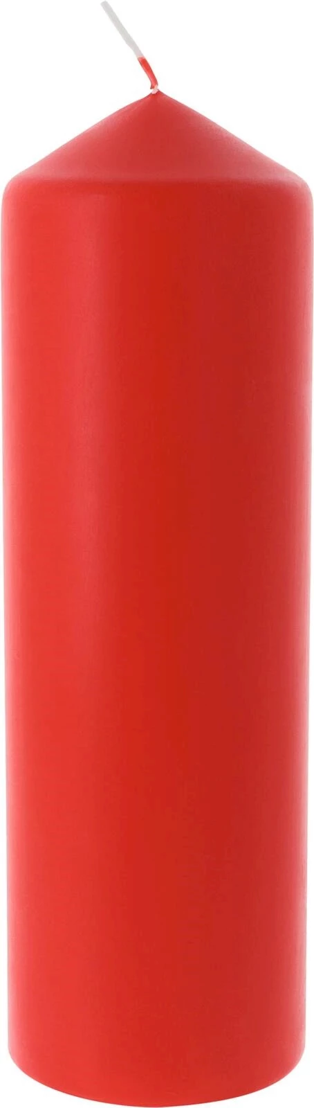 Zylinderkerze rot 8 × 25 cm