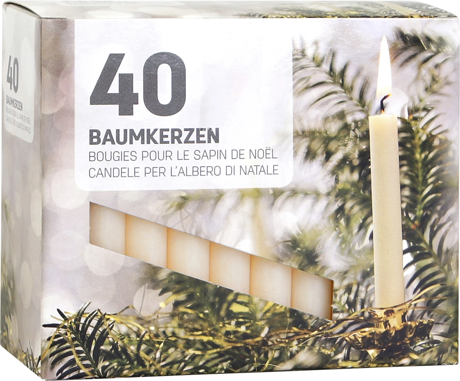 Baumkerze champagner 13 × 100 mm