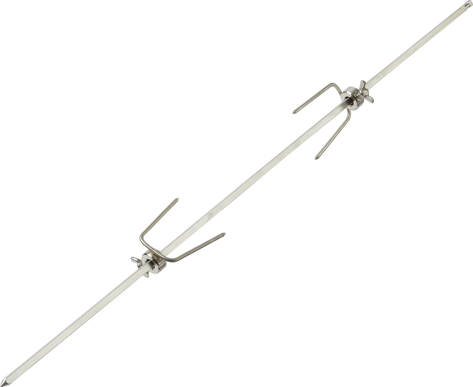 Drehspiess mit Pouletklammern