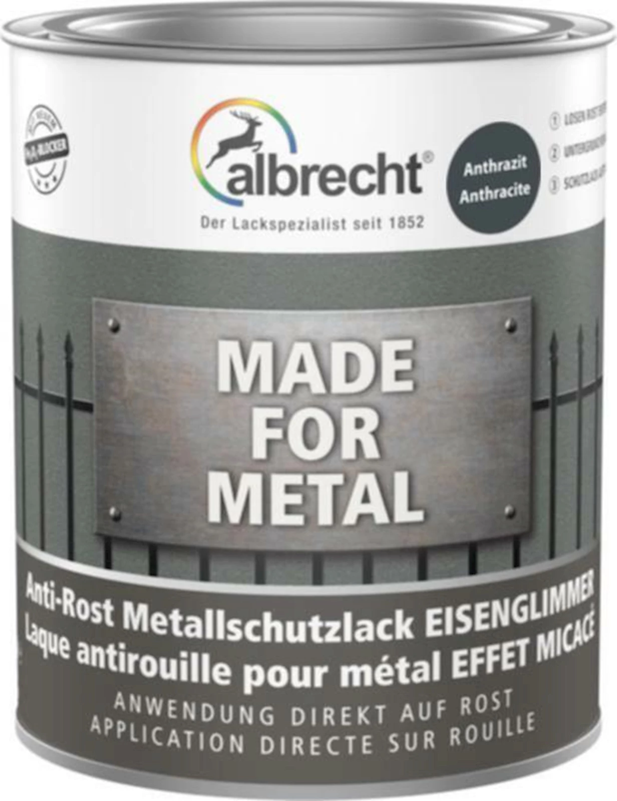 Eisenglimmer-Lack Anthrazit 750 ml