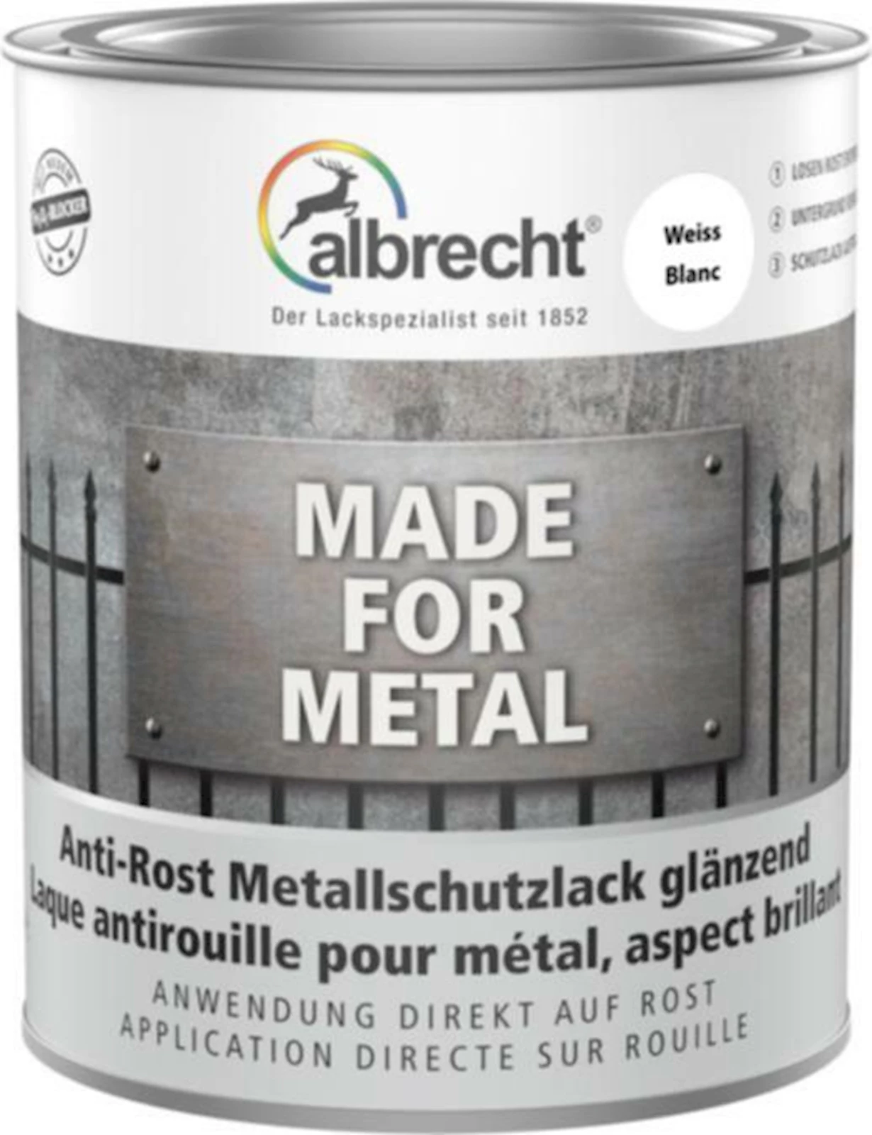 Metallschutzlack weiss 250 ml