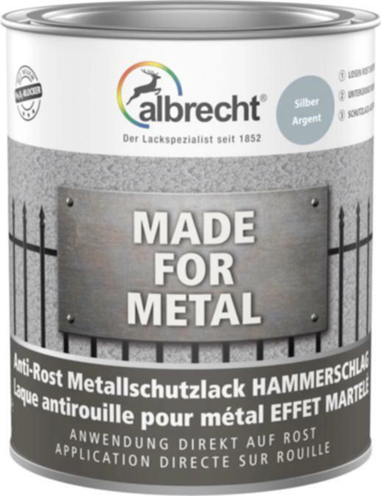 Hammerschlag-Lack silber 250 ml