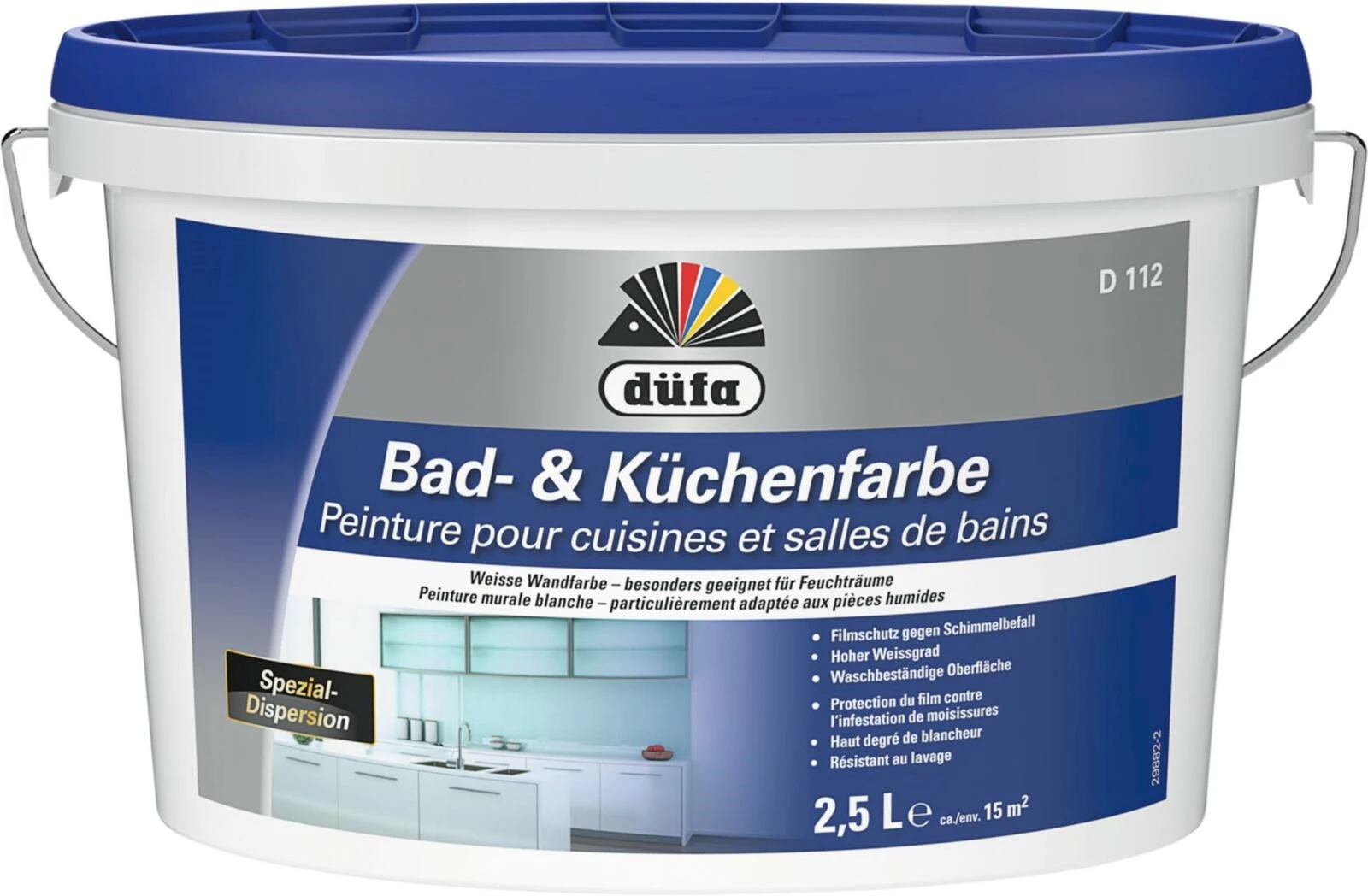 Bad-/Küchenfarbe weiss 2,5 l