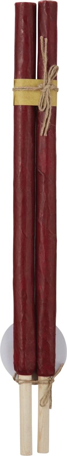 Wachsfackeln rot Duo 65 cm