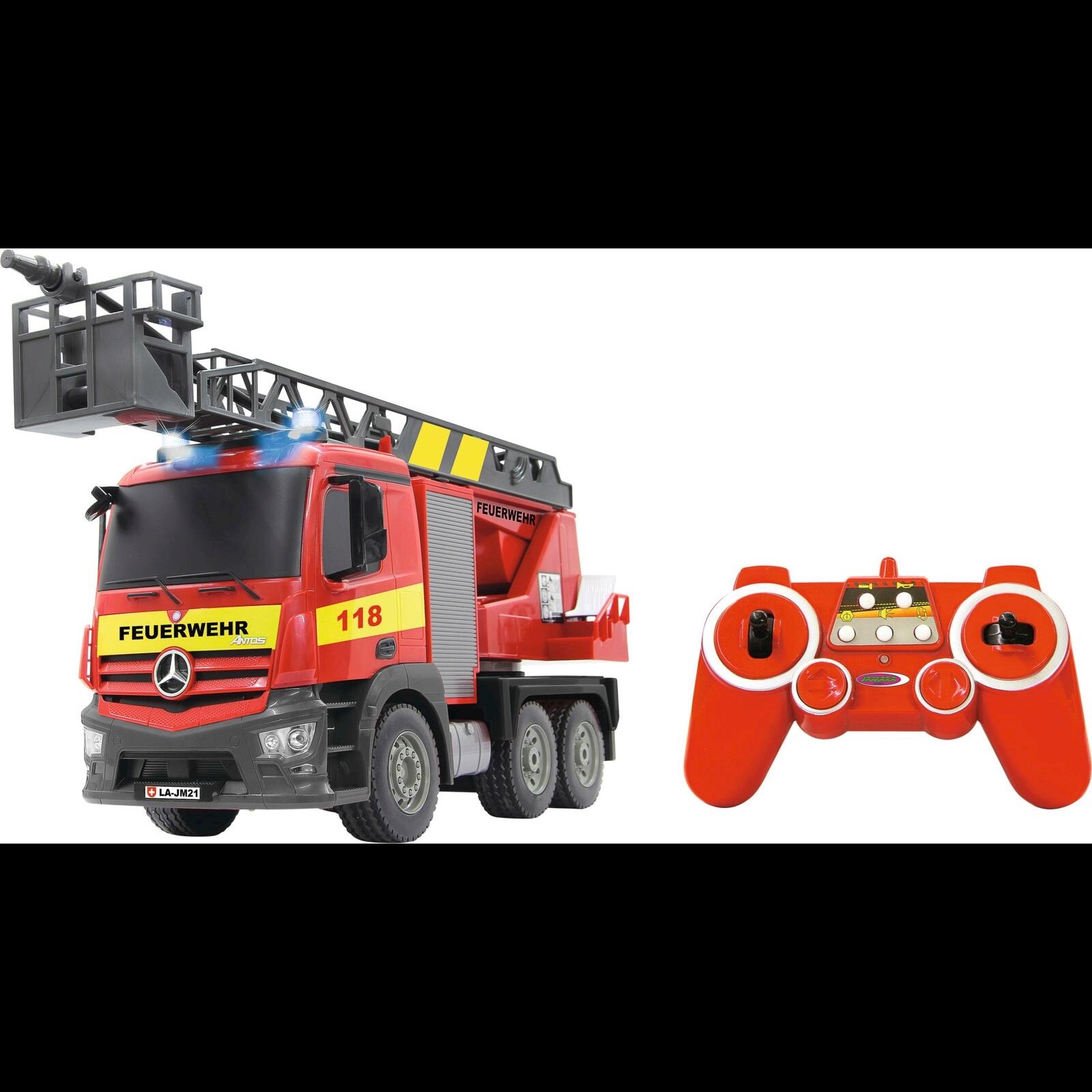 Un Camion De Pompiers Rouge Avec Un Grand Camion De Pompiers Rouge Sur Le  Dessus.