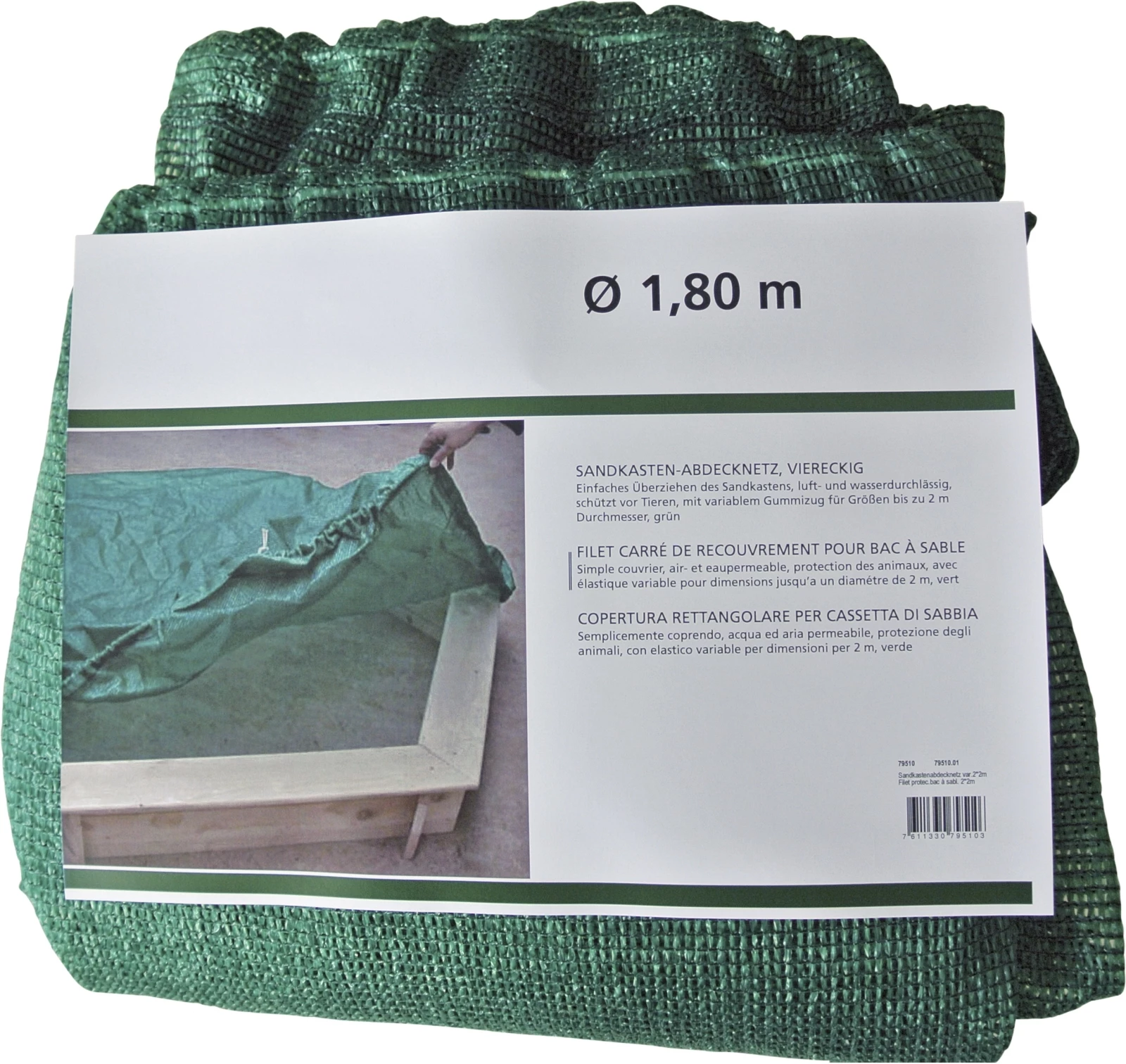 Sandkastenabdecknetz 2 × 2 m