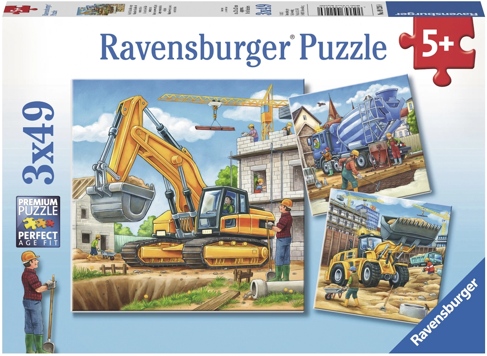 Puzzle assortiert 3 × 49 Stück