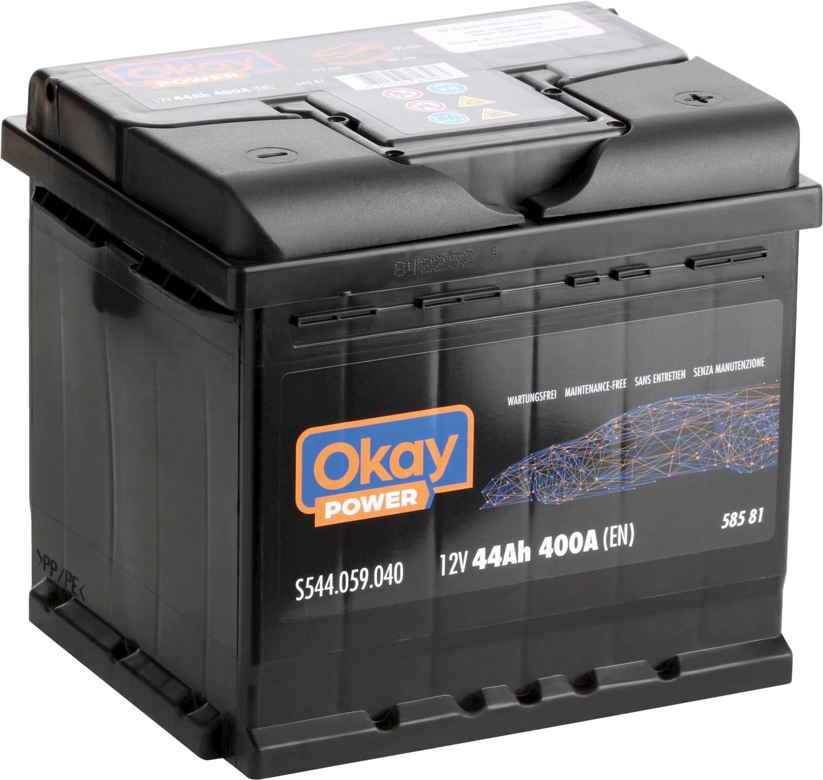Starterbatterie OKAY Power 44Ah/400A