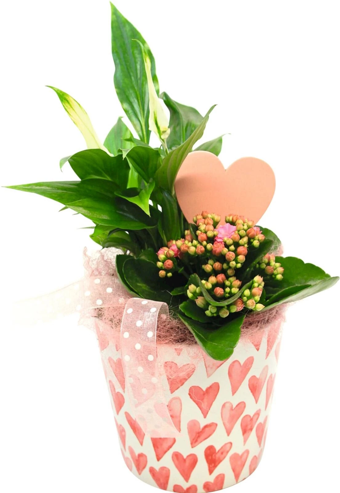 Keramiktopf mit Herz bepfl. P14 cm