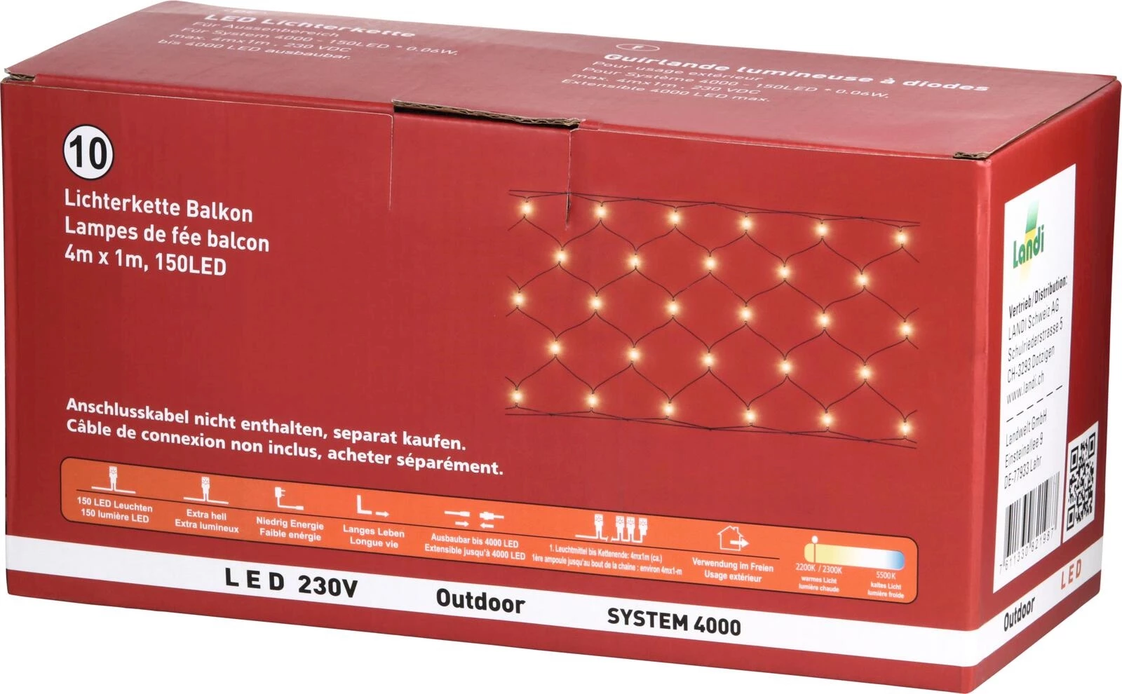 Lampes de fée balcon 150 LED