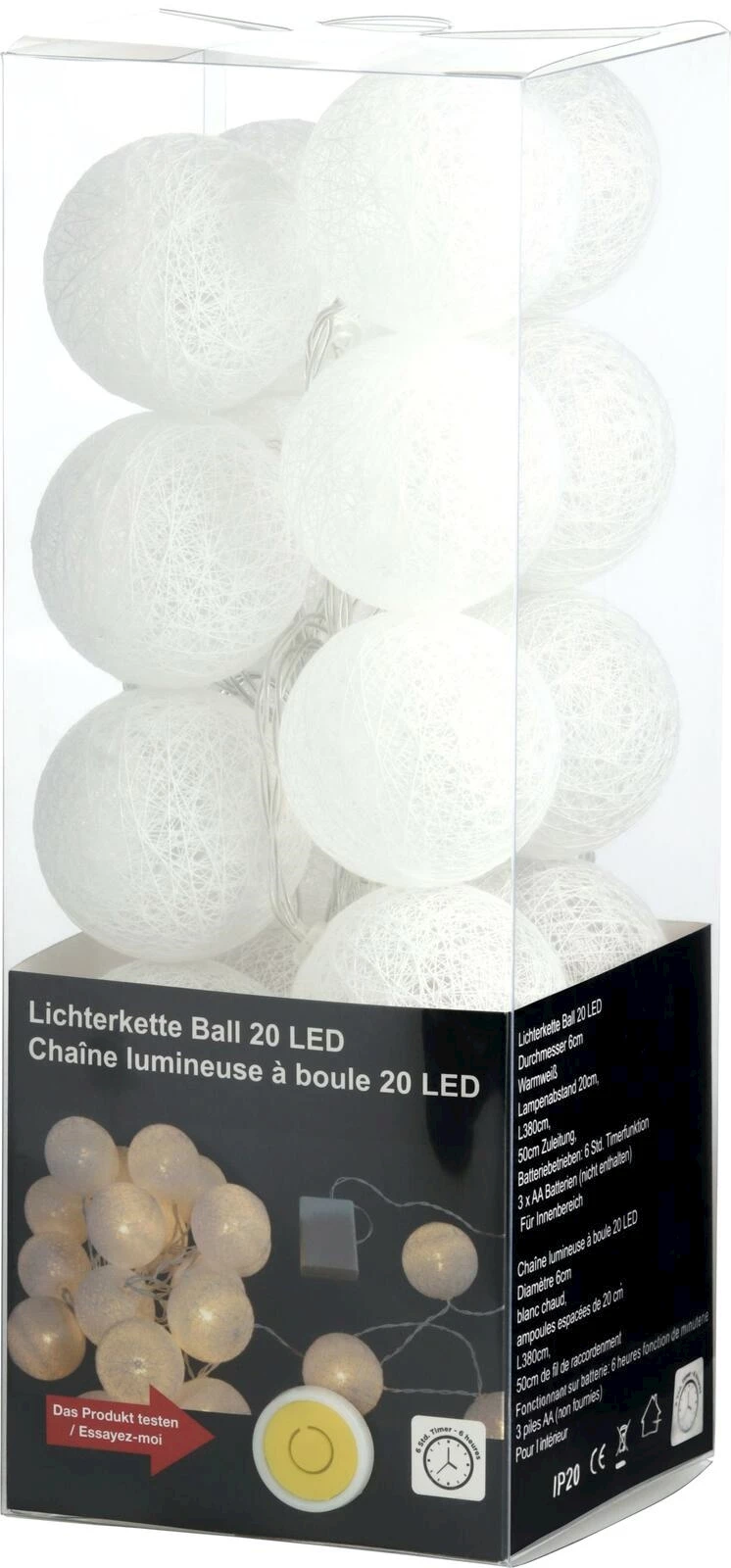 Lichterkette Ball 20 LED