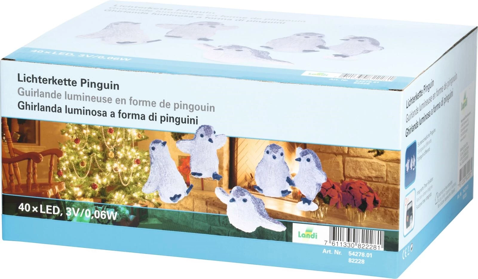 Lichterkette Pinguin