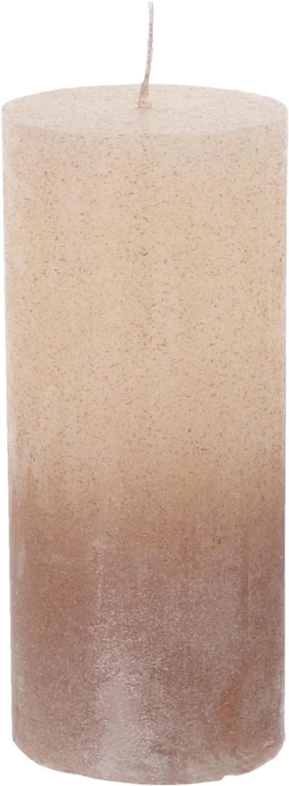 bougies cyl. laquées 6x14cm apricot