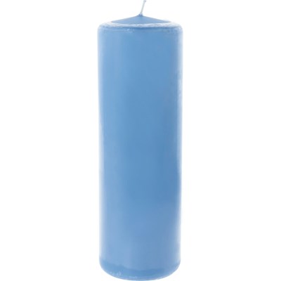 Bougie cyl.  10 × 30 cm bleu clair