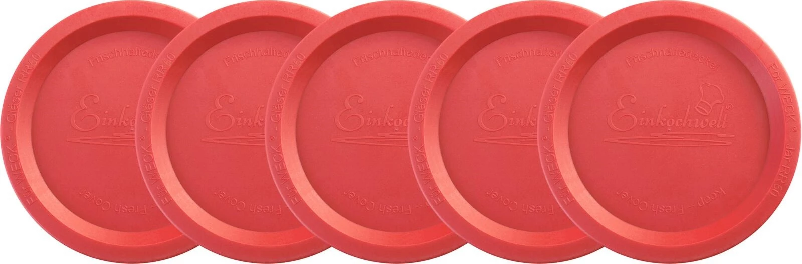 Deckel rot 6 cm 5 Stück